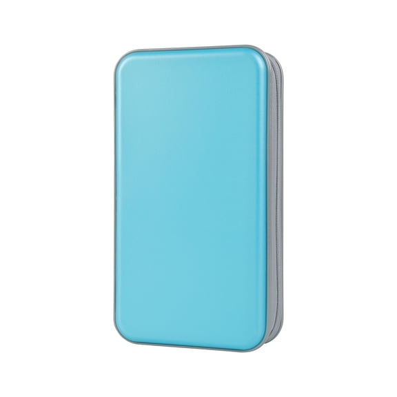96 Capacity CD Case,Skyblue Hard Plastic CD/DVD Holder Portable Wallet