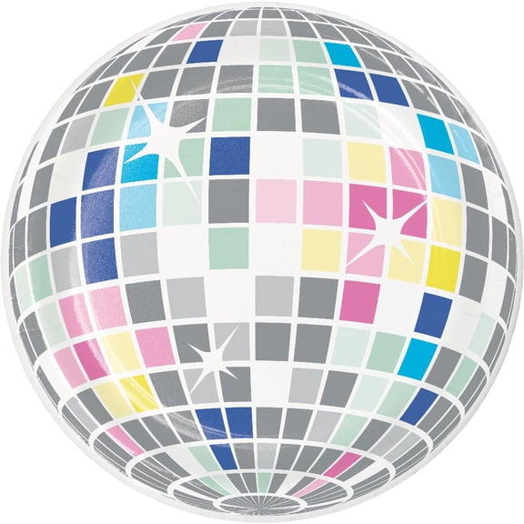 96/Case Bulk Birthday Beats Disco Party Disco Ball Paper Dessert Plates