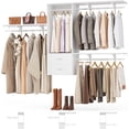 thumbnail image 1 of 96" Closet System with 2 Wooden Drawers, 4-8ft Walk-in Closet Organizer System with 4 Hanging Rods,for Bedroom,Living Room,Garment Rack,White, 1 of 7