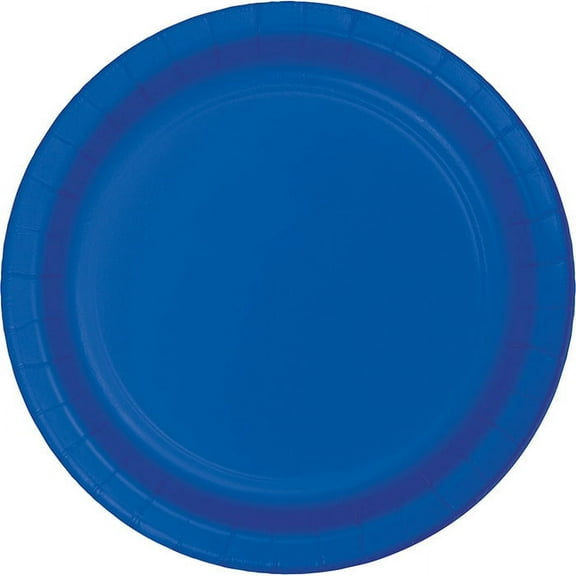96 Count Bulk Pack Cobalt Blue Value Friendly 8.75 inch Dinner Plates