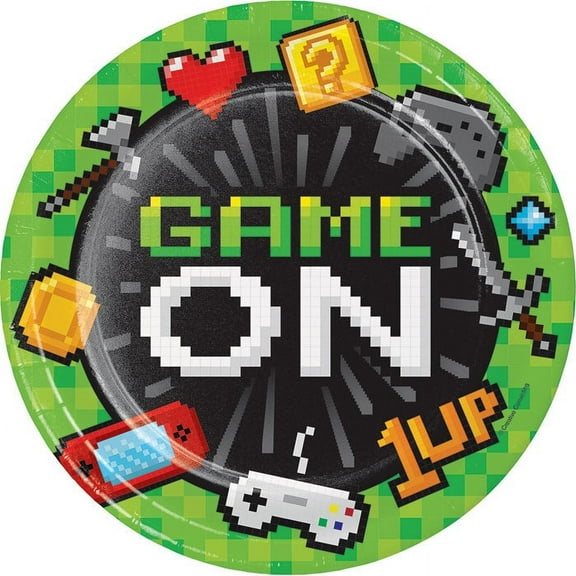 96/Case Bulk Video Games Party Dinner Plates