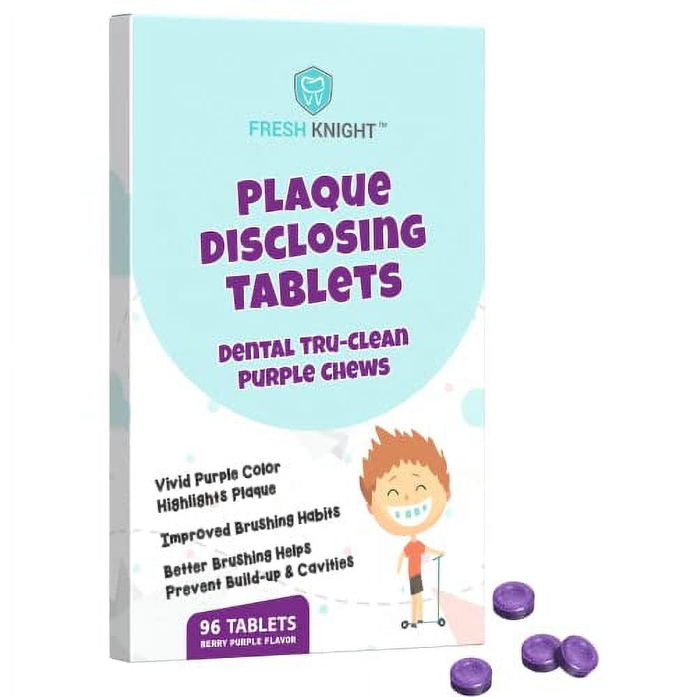 96 Count, Plaque Dental Disclosing Tablets for Kids or Adults, Shows ...