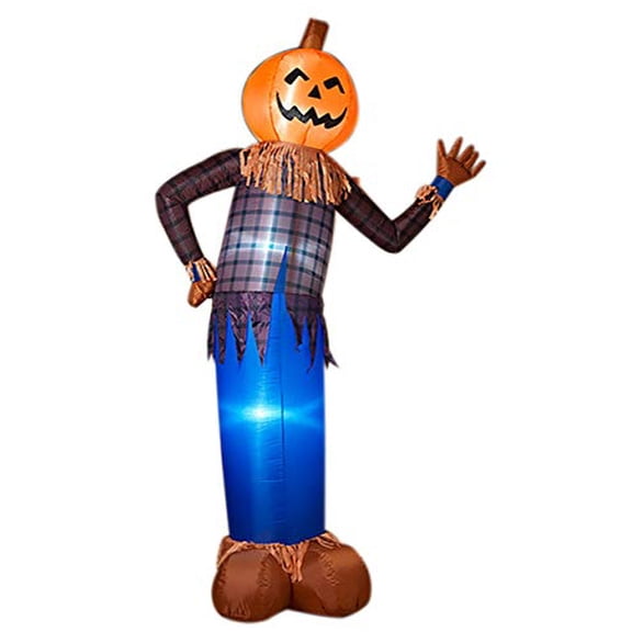 Gerson 8' Pumpkin Head Scarecrow Halloween or Thanksgiving Airblown Inflatable