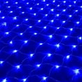 96 LED Blue Net Lights, 4.9x 4.9 ft Connectable Halloween Outdoor