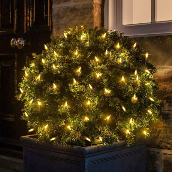 96 LED Christmas Net Lights Outdoor,8 Modes Net Mesh String Lights Waterproof, Connectable Plug in Mesh Net Lights for Garden, Yard, Bushes, Trunk, Xmas Tree, Indoor Outdoor Decor