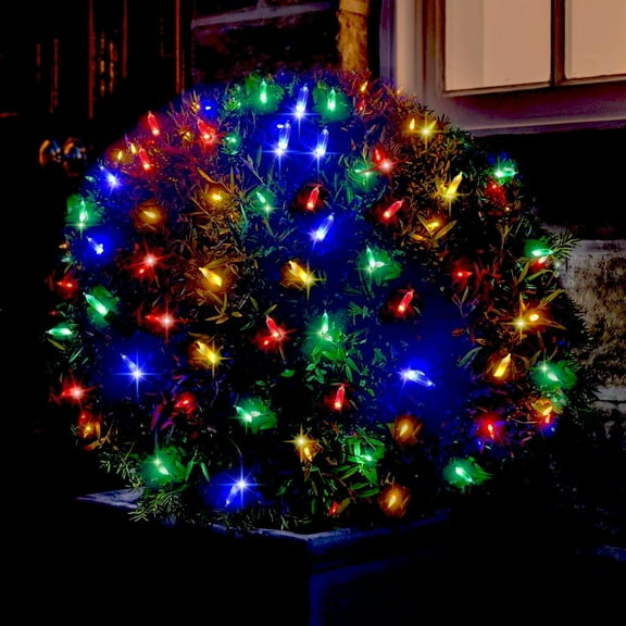 96 LED Christmas Net Lights Outdoor,8 Modes Net Mesh String Lights Waterproof, Connectable Plug in Mesh Net Lights for Garden, Yard, Bushes, Trunk, Xmas Tree, Indoor Outdoor Decor