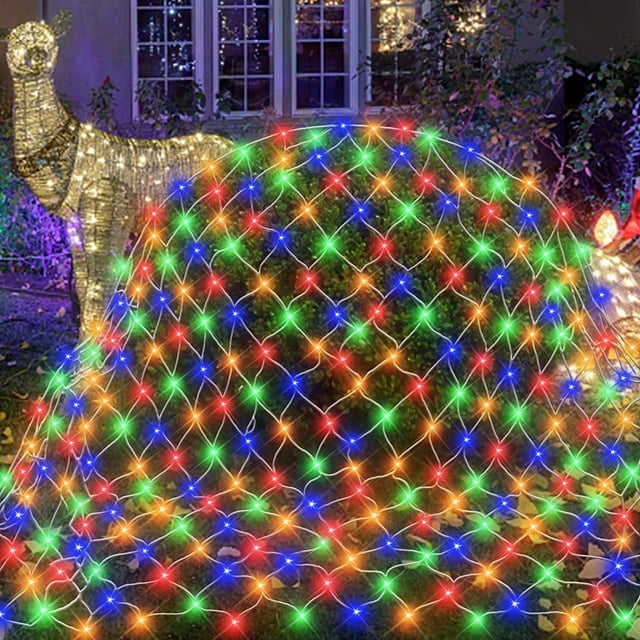 96 LED Net Mesh Lights Outdoor, 5Ft x 5Ft Waterproof String Lights with