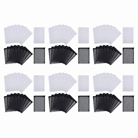 96 PCS Aquarium Mesh Media Filter Bags, Nylon Media Filter Mesh Bags with Zipper (for Particulate Carbon), Bio Balls