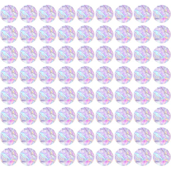 96 PCS Circle Anti-Collision Window Decals for Birds, Reusable Birds Bird Window Strike Prevention, Non-Adhesive Suncatcher Rainbow Sticker Window Decals to Prevent Bird Strikes