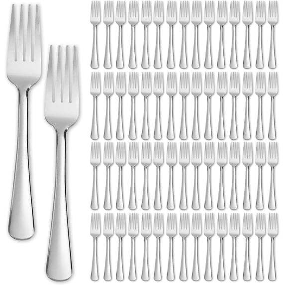 96 PCS Dinner Fork Set - Windsor Stainless Steel Silverware Fork 7.1 Inch with Dishwasher Safe Flatware Forks for 96, Table Forks for Home, Kitchen or Restaurant