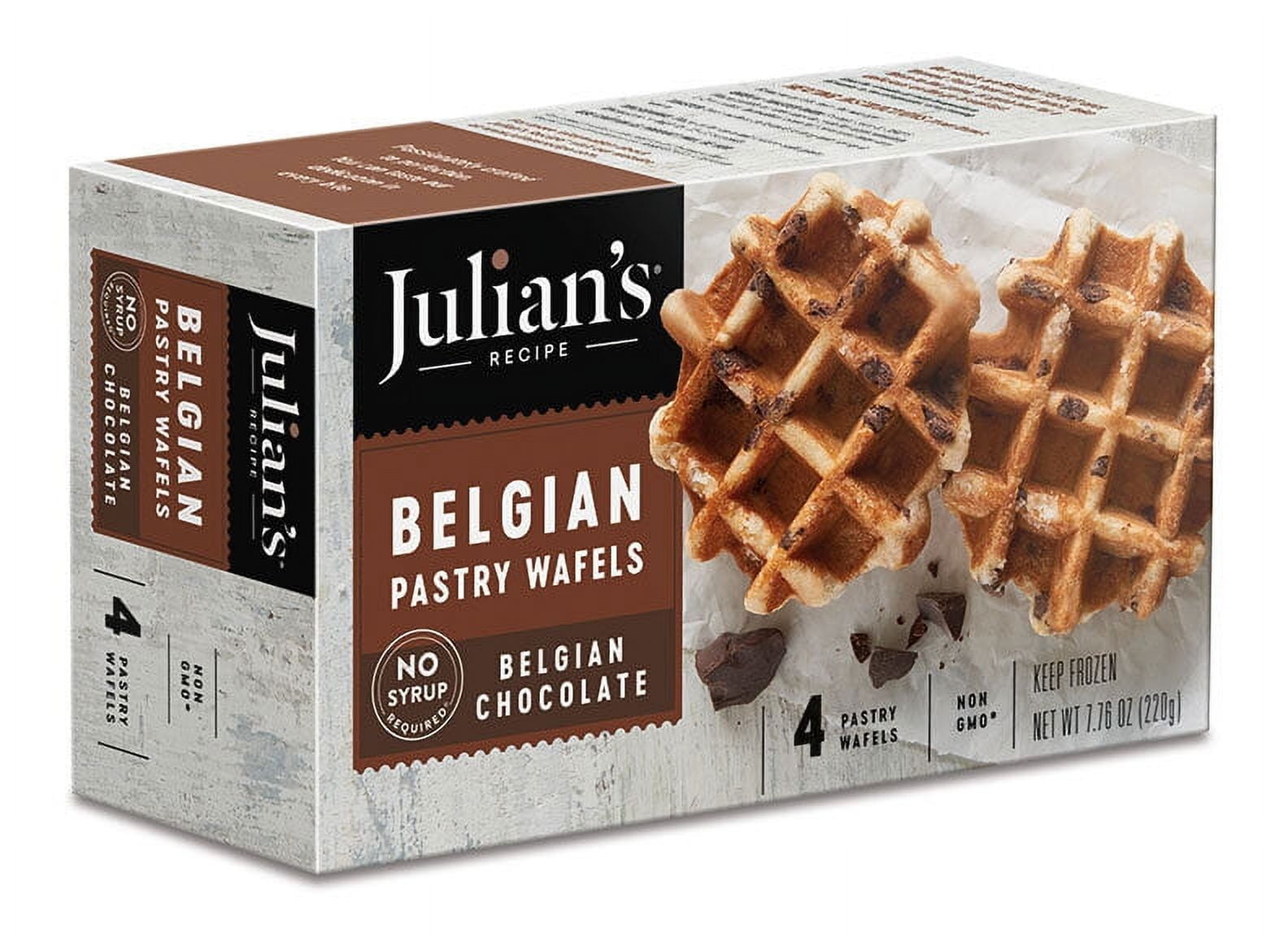(96 Pack) Julian's Recipe, Belgian Chocolate Pastry Waffles