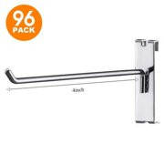 96-Pack, Polmart Gridwall / Grid Panel Hanging Hooks for Garage & Store (4-inch, Silver)