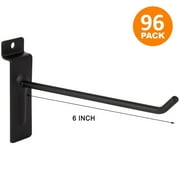 96-Pack, Polmart Slatwall Hooks Hanging Hooks for Garage & Store (6-inch, Black)