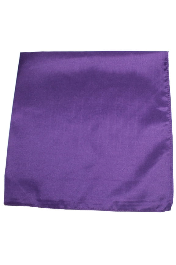 96 Pack Qraftsy Plain 100% Polyester Bandanas - Bulk Lot (Purple)