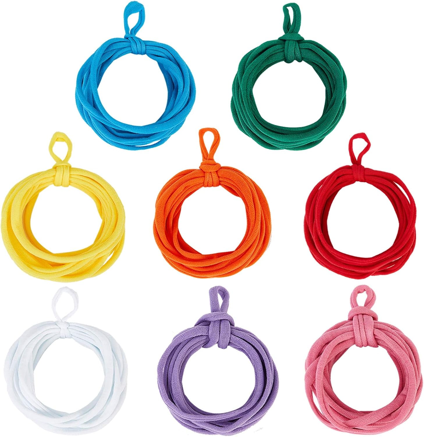 96 Pcs 8 Colors Potholder Loops Elastic Weaving Loom Loops Multiple Colors Craft Loops Refil for Crafts Supplies colorful DIY