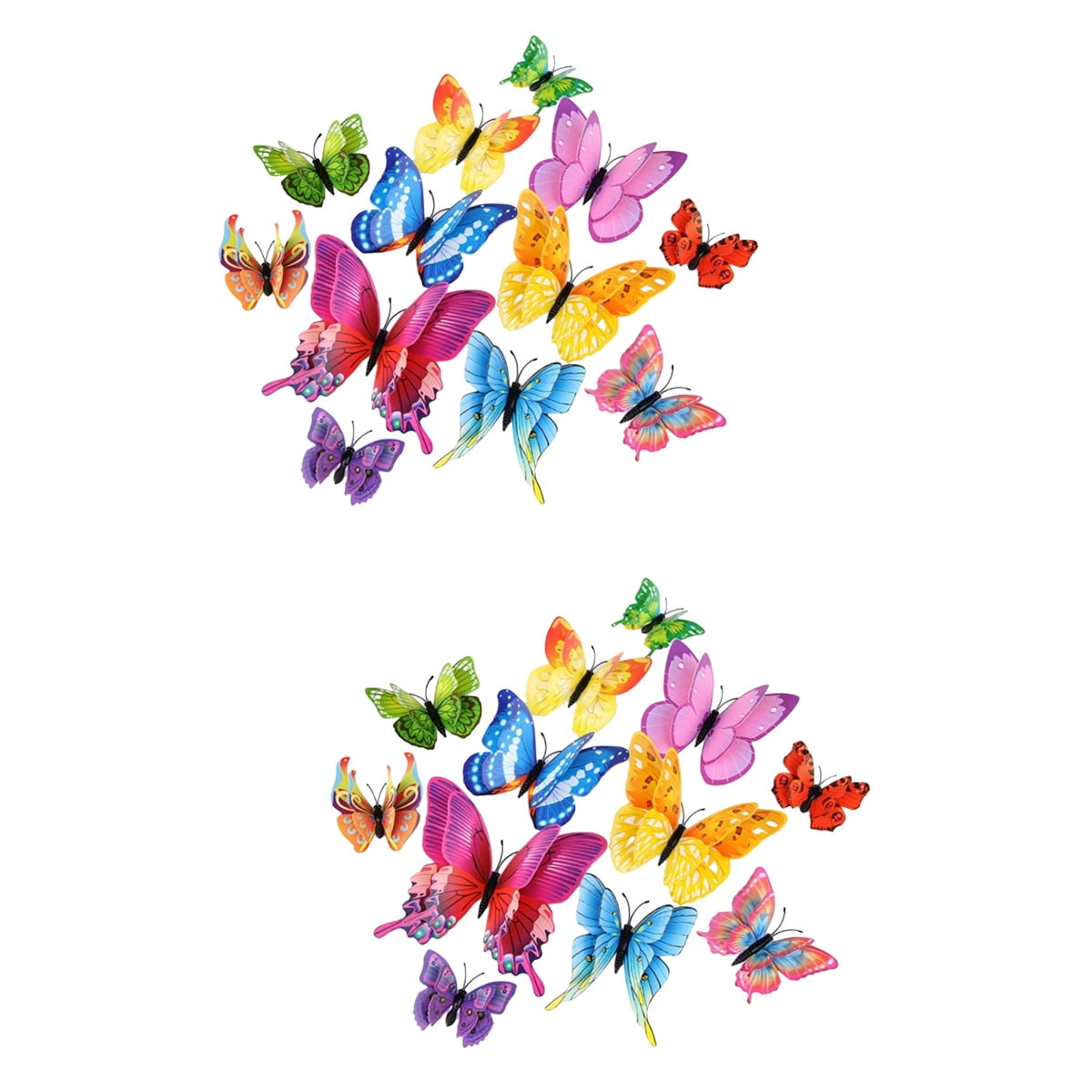 96 Pcs Butterfly Fridge Refrigerator Butterflies Colorful