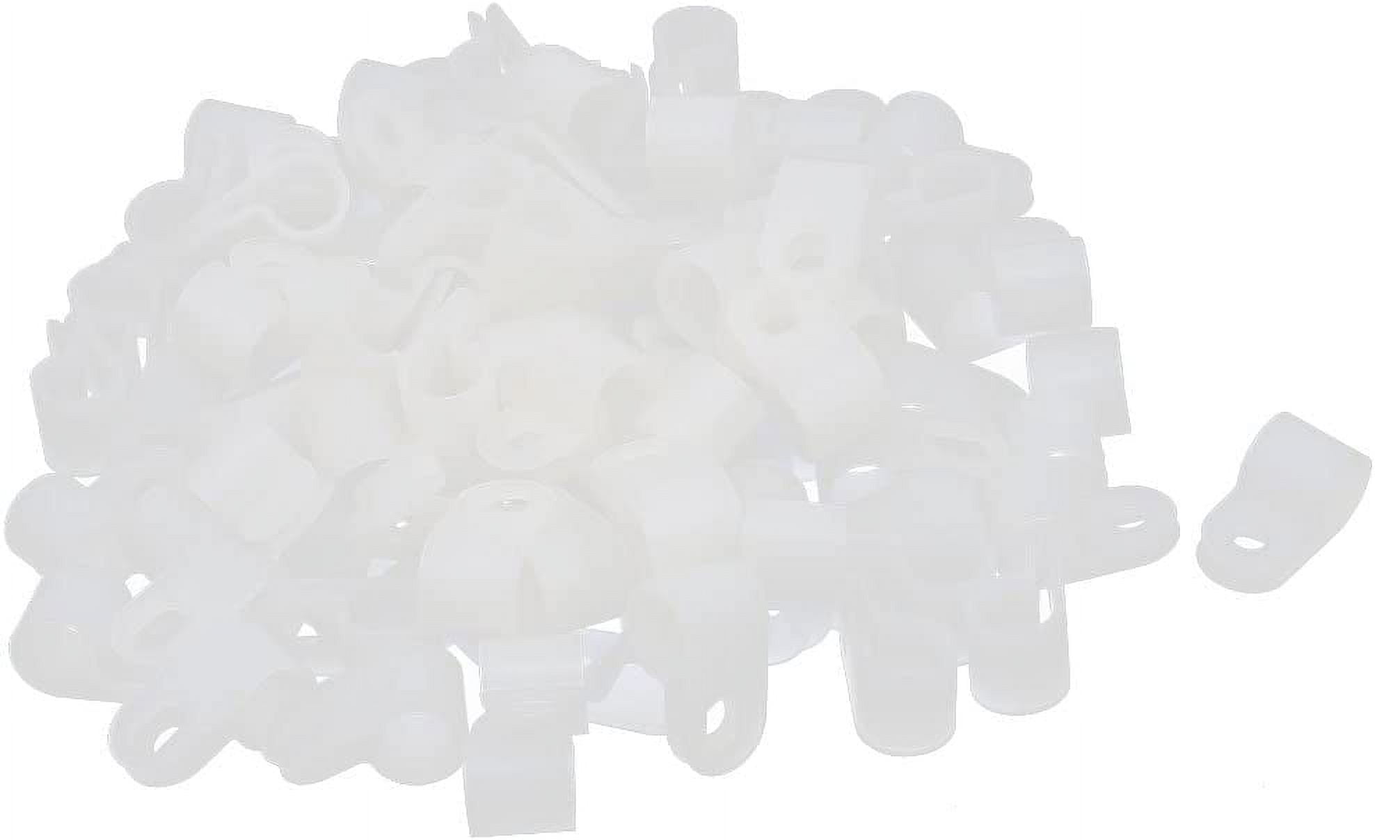 96 Pcs Cord Management Nylon R Type Wire Cord Clip Cable Clamp Fastener