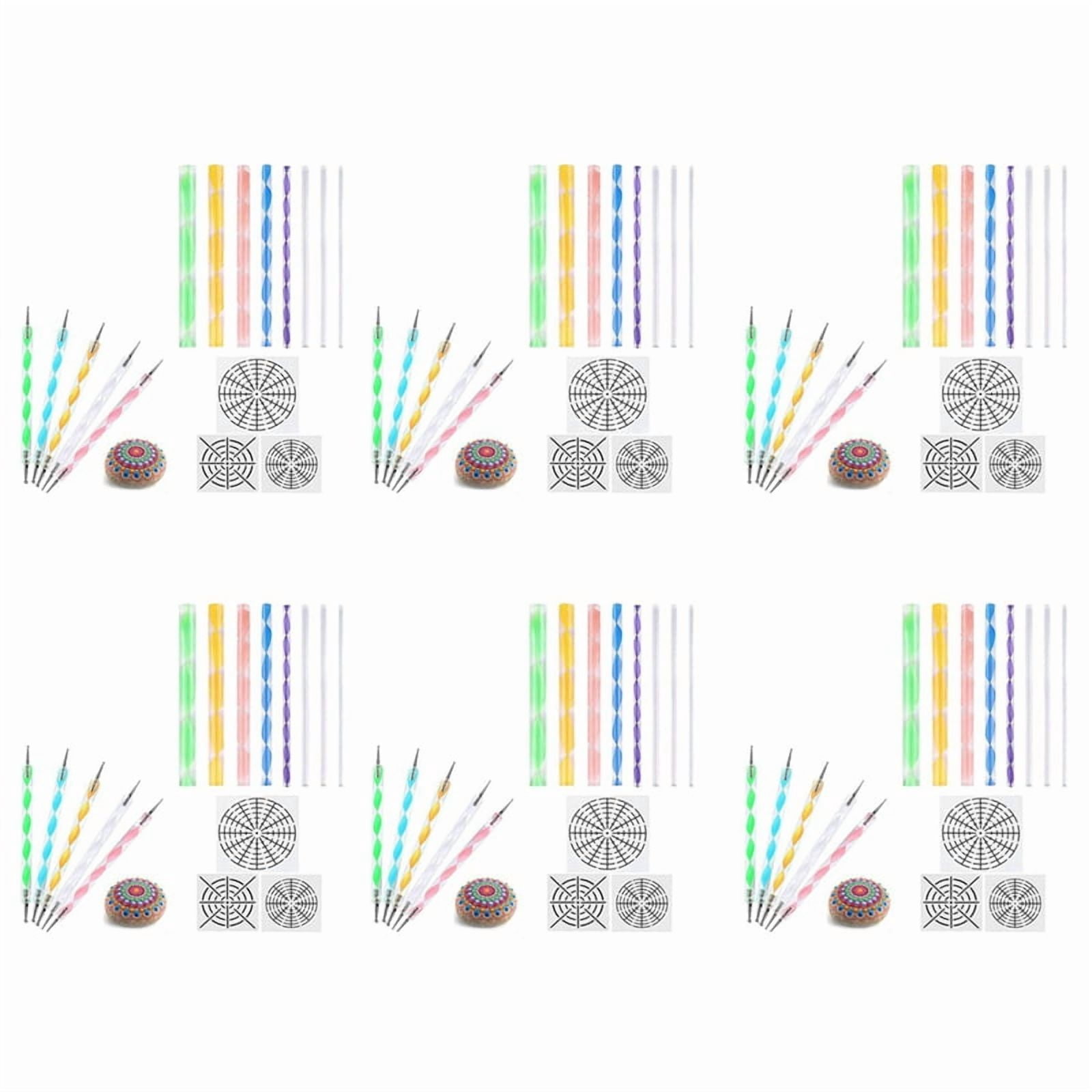 96 Pcs Mandala Dotting Tools for Painting Rocks Mandala Stencils Kit Ball Stylus Clay Sculpting Carving Tools