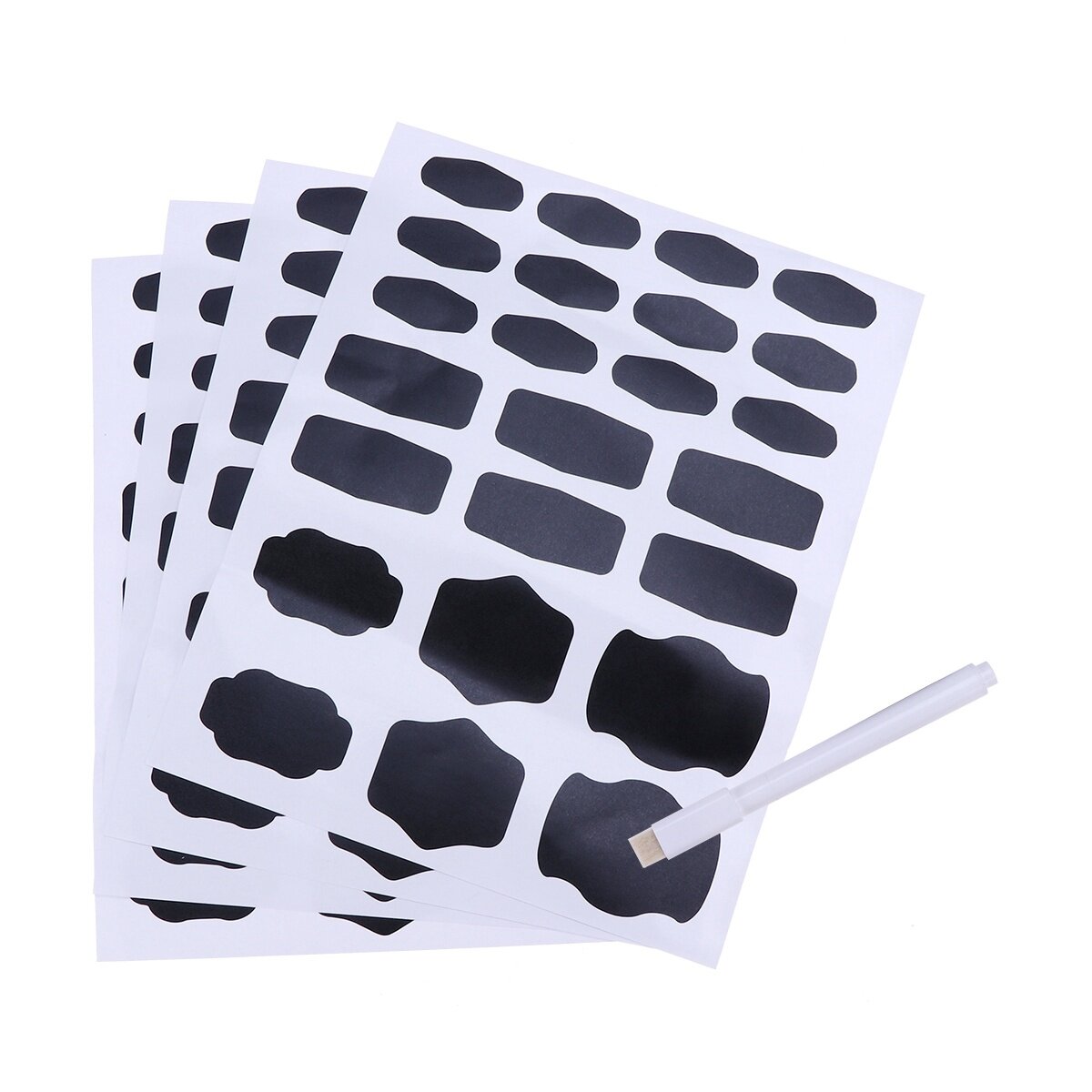 96 Pcs Waterproof Chalkboard Labels Reusable Blackboard Sticker