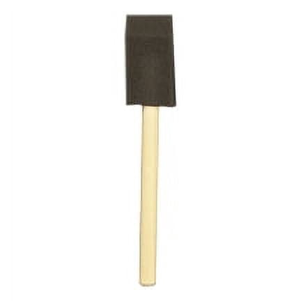 96 Pcs of 1" Foam Brushes by JEN Smooth Wooden Handles