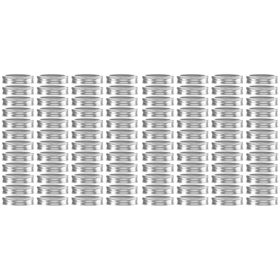 96 Pieces Regular Mouth MasonJar Canning Bands,Silver Reusable Replacement Metal Rings, Practical Screw Jar Bands Leak Proof Tinplate Metal Bands Rings, Compatible with MasonJar