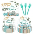 96 Pieces Summer Beach DHF10 The Big One Tableware Set Boy Surfing