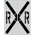 thumbnail image 1 of 96" Railroad Crossing Symbol Pavement Marking Stencil Thickness: .100, 1 of 1