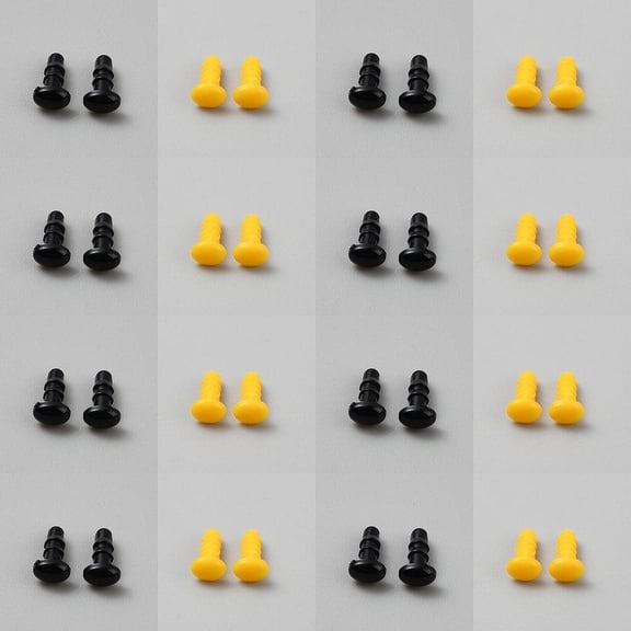 96 Sets 16 Style Resin Craft Eye Stuffed Toy Eye with Plastic Spacer for DIY Toys Puppet Plush Animal Making Mixed Color