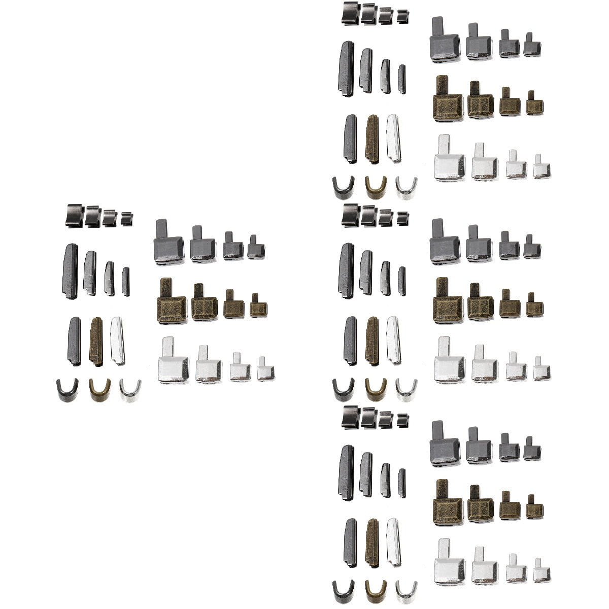 96 Sets Zipper Stop Repair Kit for Jacket Slider Tents Replacement