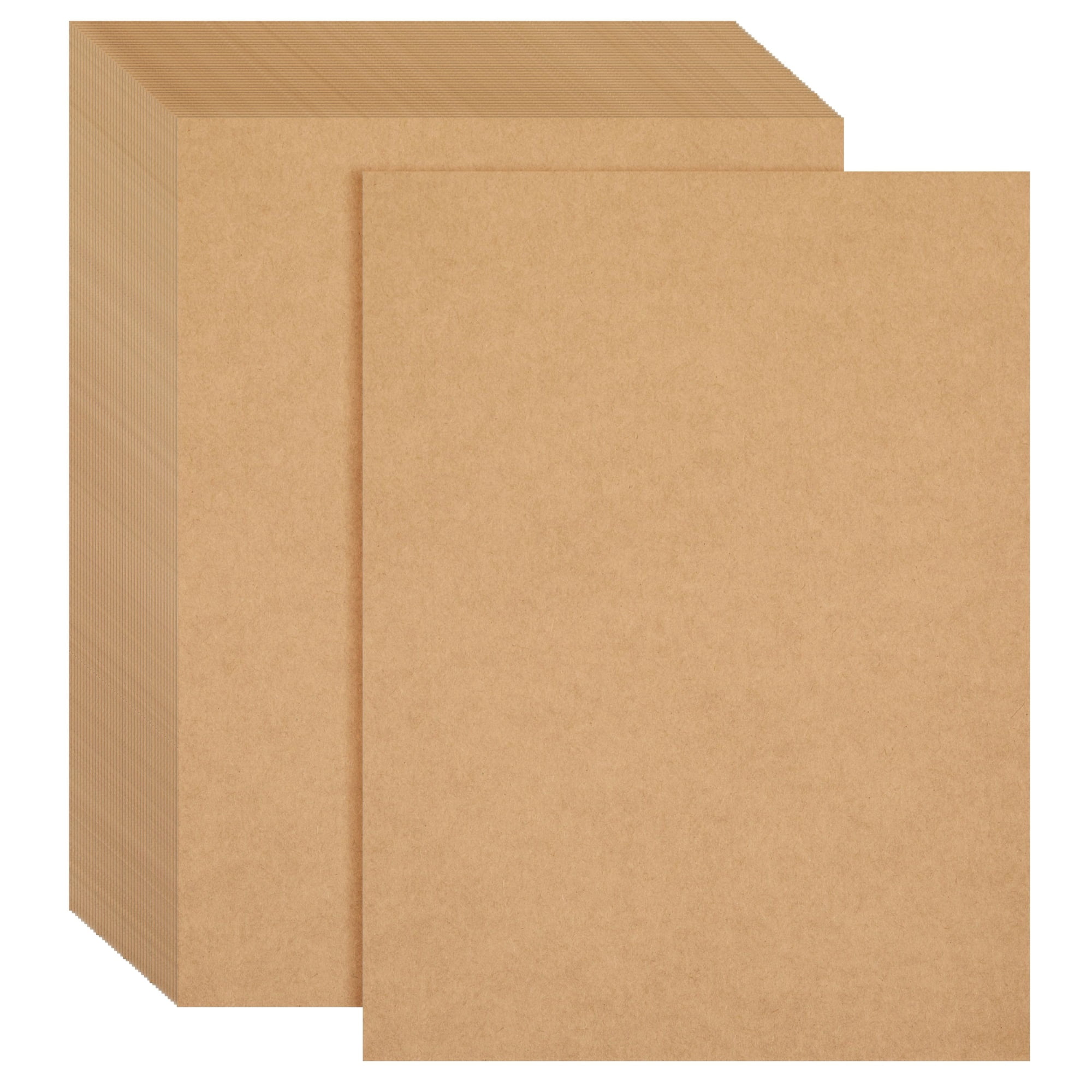 96 Sheets Brown Kraft Paper Cardstock, 176gsm (8.5 x 11 In) for Crafts