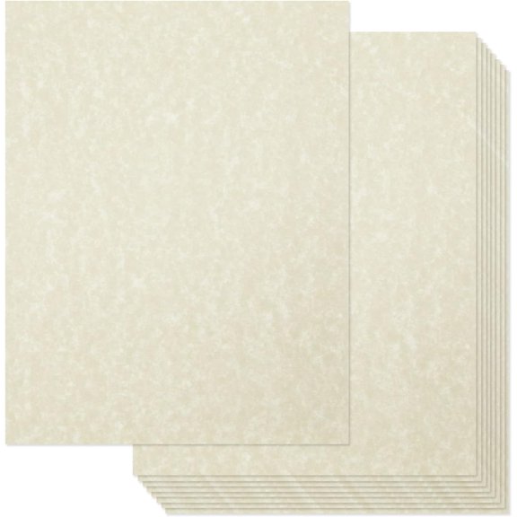 96 Sheets Parchment Paper for Certificates, Resumes, Diplomas, 90 GSM Textured Stationery, Printer-Friendly (Ivory, 8.5 x 11 In)