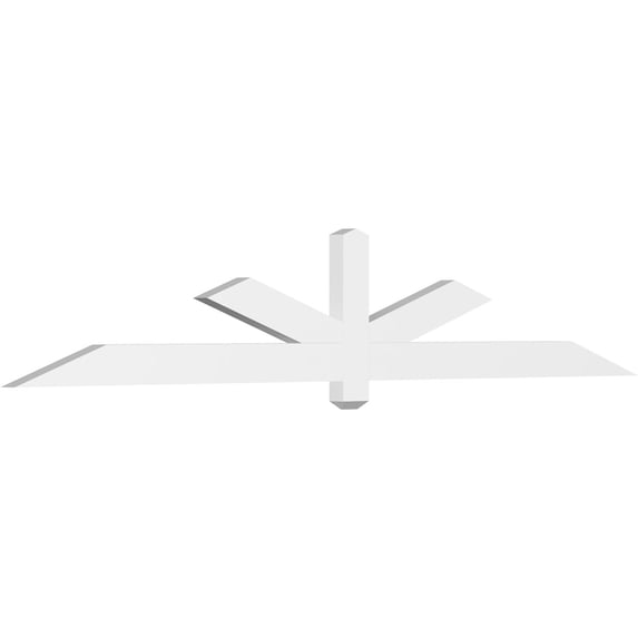 96"W x 16"H x 2"D x 4"F, 4/12 Pitch, Kennewick Architectural Grade PVC Gable Bracket