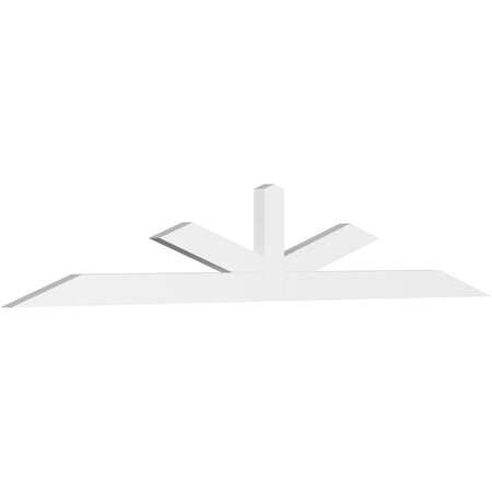 96"W x 16"H x 2"D x 4"F, 4/12 Pitch, Saratoga Architectural Grade PVC Gable Bracket
