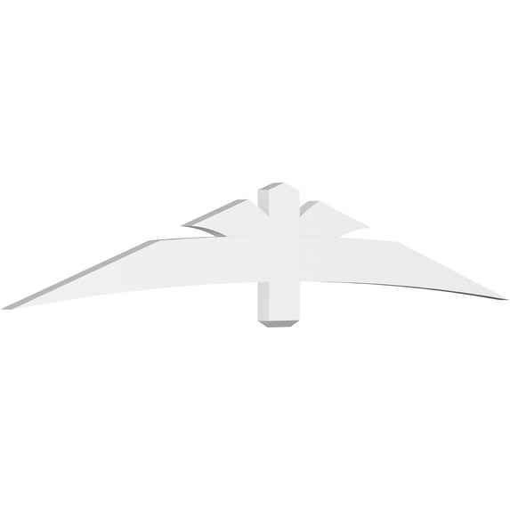96"W x 16"H x 2"D x 6"F, 4/12 Pitch, Davenport Architectural Grade PVC Gable Bracket
