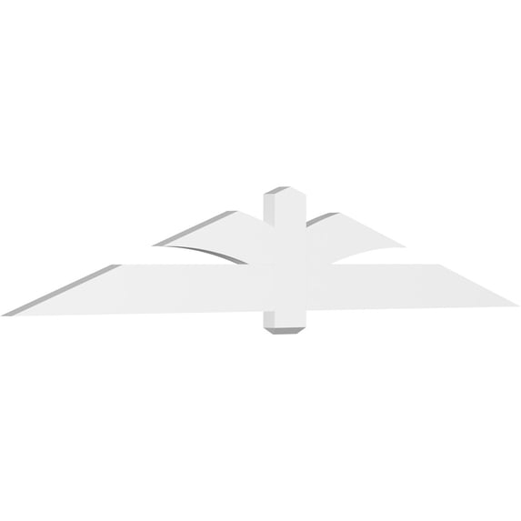96"W x 16"H x 2"D x 6"F, 4/12 Pitch, Redmond Architectural Grade PVC Gable Bracket