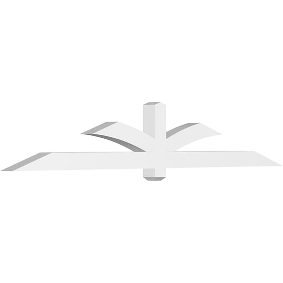 96"W x 16"H x 4"D x 4"F, 4/12 Pitch, Redmond Architectural Grade PVC Gable Bracket
