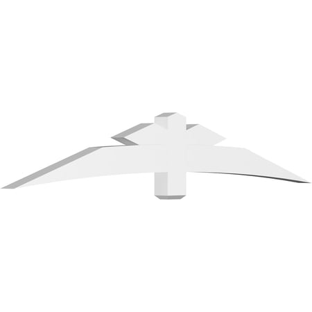 96"W x 16"H x 4"D x 6"F, 4/12 Pitch, Alberta Architectural Grade PVC Gable Bracket