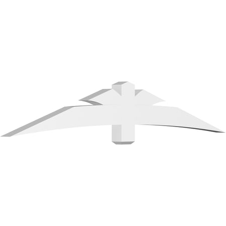 96"W x 16"H x 4"D x 6"F, 4/12 Pitch, Davenport Architectural Grade PVC Gable Bracket