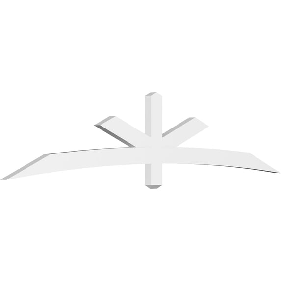 96"W x 20"H x 2"D x 4"F, 5/12 Pitch, Alberta Architectural Grade PVC Gable Bracket