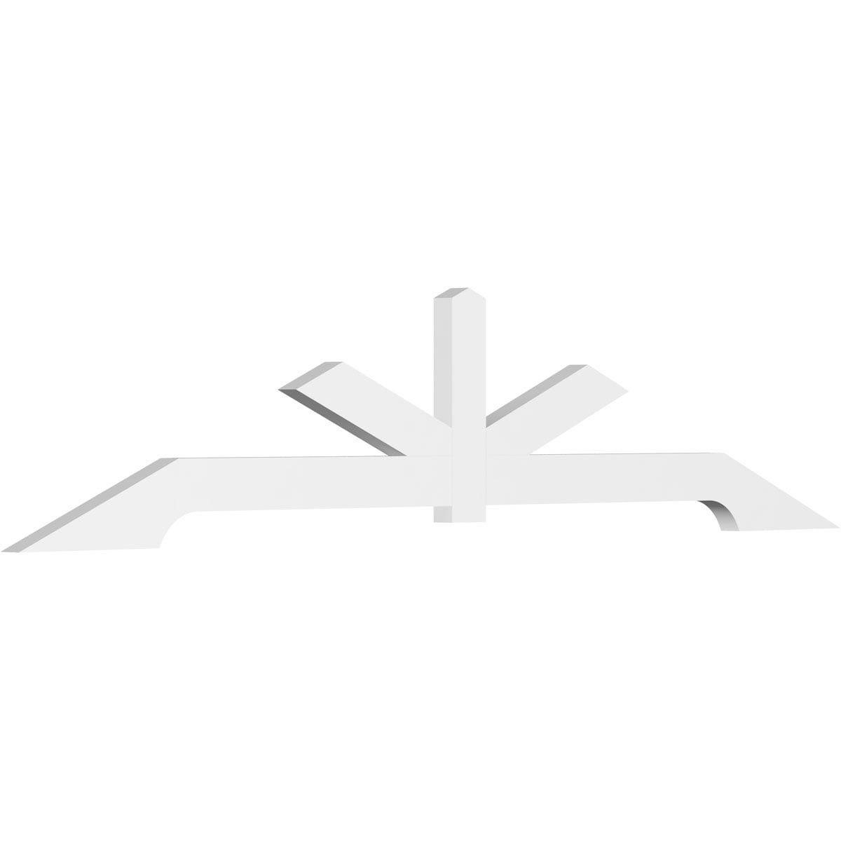 96"W x 20"H x 2"D x 4"F, 5/12 Pitch, Vanguard Architectural Grade PVC Gable Bracket