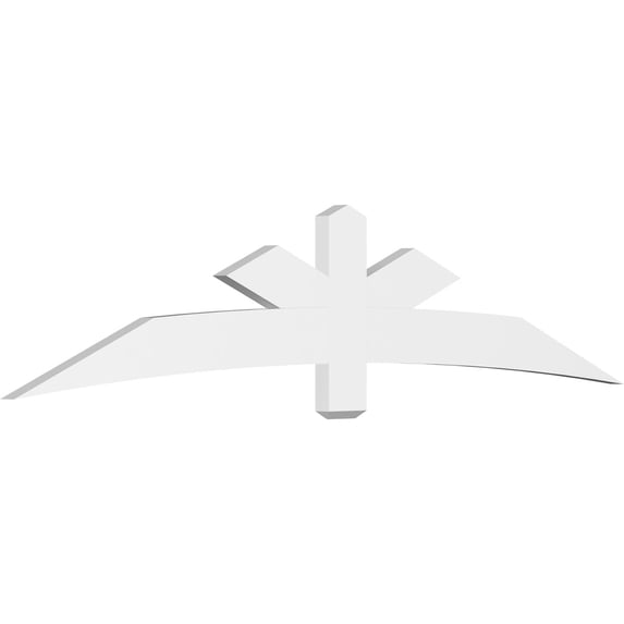 96"W x 20"H x 2"D x 6"F, 5/12 Pitch, Alberta Architectural Grade PVC Gable Bracket
