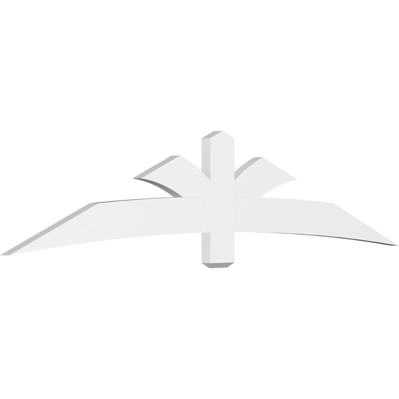 96"W x 20"H x 2"D x 6"F, 5/12 Pitch, Davenport Architectural Grade PVC Gable Bracket