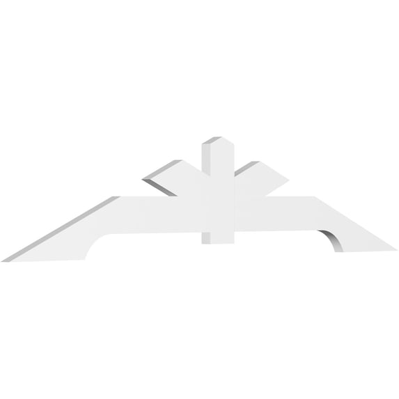 96"W x 20"H x 2"D x 6"F, 5/12 Pitch, Vanguard Architectural Grade PVC Gable Bracket