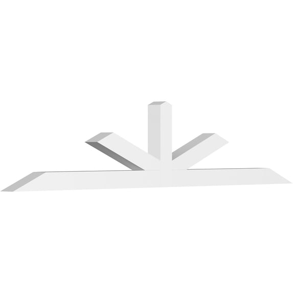 96"W x 20"H x 4"D x 4"F, 5/12 Pitch, Saratoga Architectural Grade PVC Gable Bracket