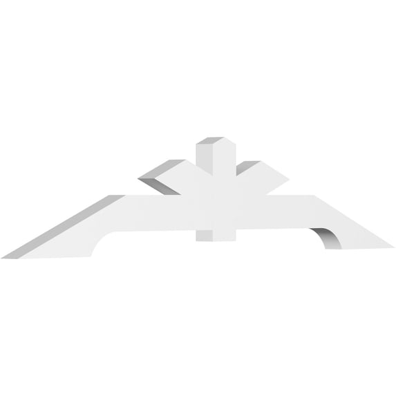 96"W x 20"H x 4"D x 6"F, 5/12 Pitch, Vanguard Architectural Grade PVC Gable Bracket
