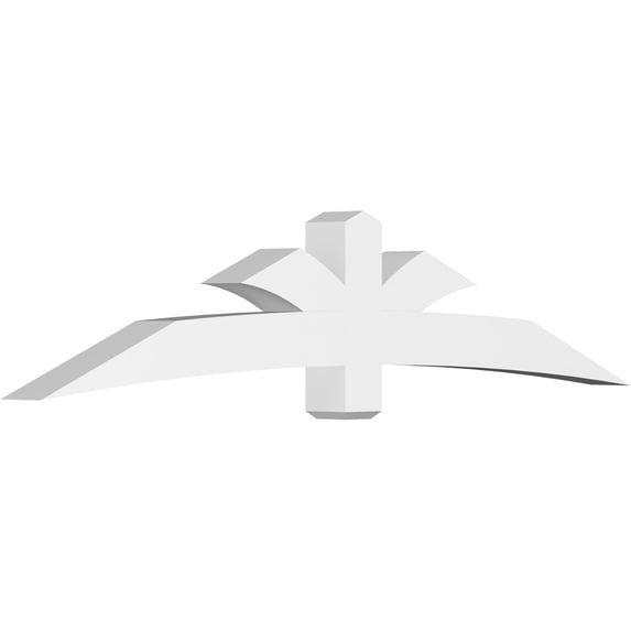 96"W x 20"H x 6"D x 6"F, 5/12 Pitch, Davenport Architectural Grade PVC Gable Bracket
