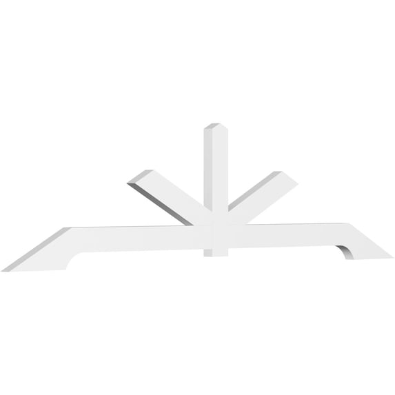 96"W x 24"H x 2"D x 4"F, 6/12 Pitch, Vanguard Architectural Grade PVC Gable Bracket