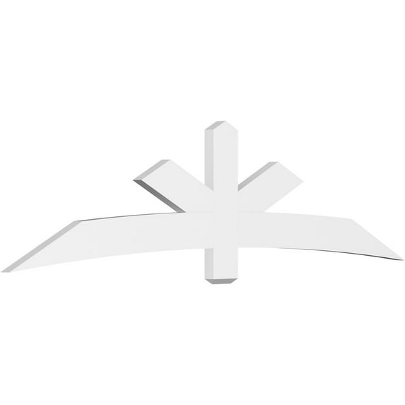 96"W x 24"H x 2"D x 6"F, 6/12 Pitch, Alberta Architectural Grade PVC Gable Bracket