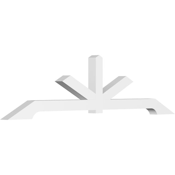 96"W x 24"H x 4"D x 4"F, 6/12 Pitch, Vanguard Architectural Grade PVC Gable Bracket