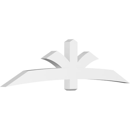 96"W x 24"H x 4"D x 6"F, 6/12 Pitch, Davenport Architectural Grade PVC Gable Bracket